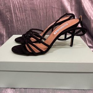 AQUAZZURA
Moon 85 suede sandals